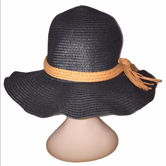 😍D&Y wide brim floppy hat with rope style trim - Picture 2 of 6